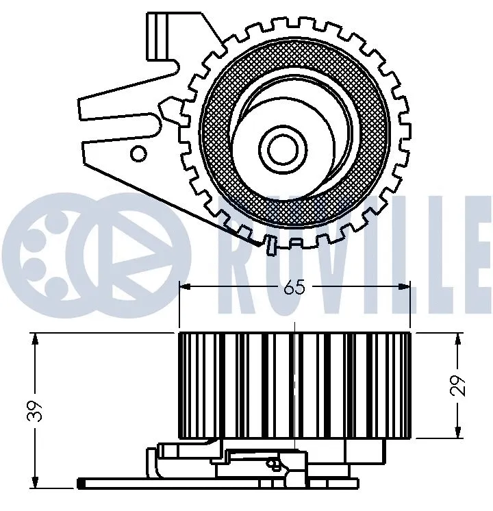 540198 RUVILLE Натяжной ролик, ремень ГРМ (фото 2)