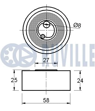 540199 RUVILLE Натяжной ролик, ремень ГРМ (фото 2)