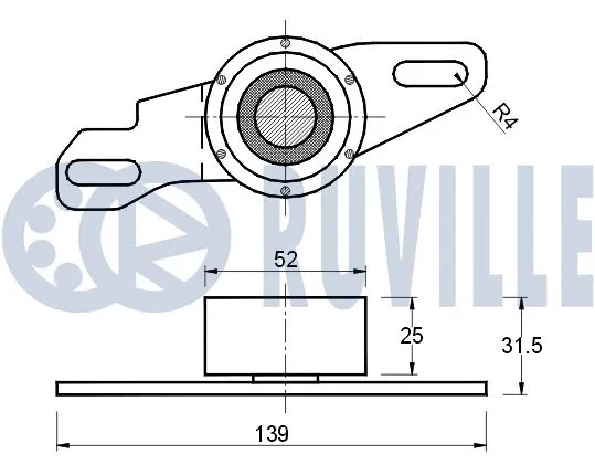 540292 RUVILLE Натяжной ролик, ремень ГРМ (фото 2)
