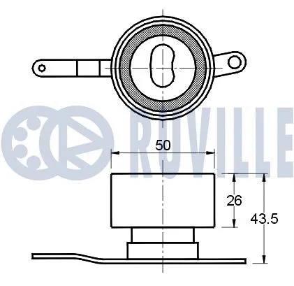 540369 RUVILLE Натяжной ролик, ремень ГРМ (фото 2)