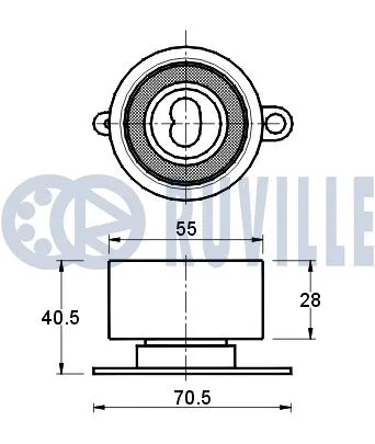 540373 RUVILLE Натяжной ролик, ремень ГРМ (фото 2)