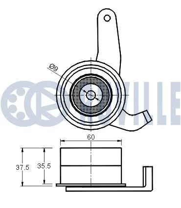 540394 RUVILLE Натяжной ролик, ремень ГРМ (фото 2)