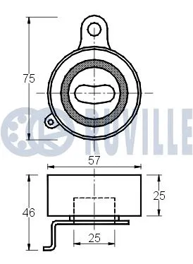 540422 RUVILLE Натяжной ролик, ремень ГРМ (фото 2)