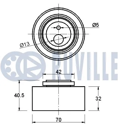 540462 RUVILLE Натяжной ролик, ремень ГРМ (фото 2)