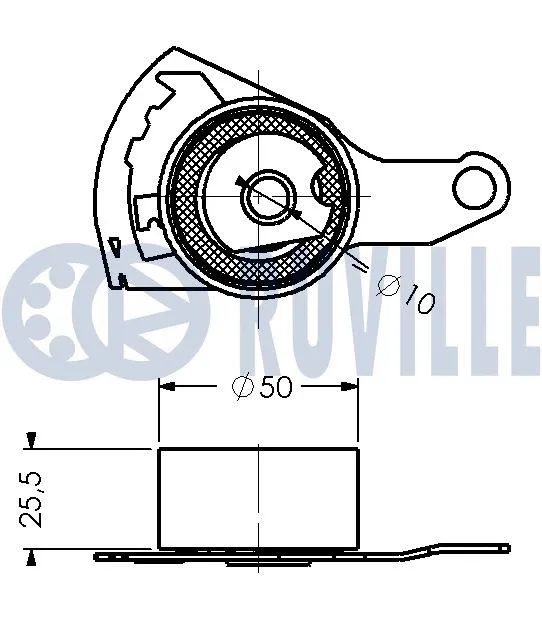 540485 RUVILLE Натяжной ролик, ремень ГРМ (фото 2)