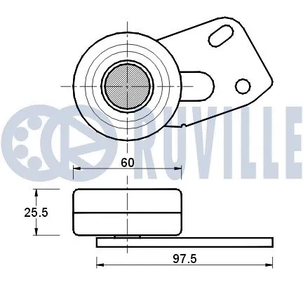 540489 RUVILLE Натяжной ролик, ремень ГРМ (фото 2)