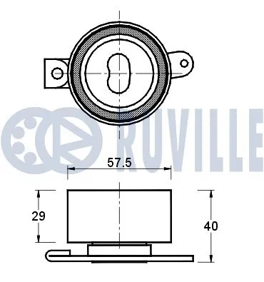 540516 RUVILLE Натяжной ролик, ремень ГРМ (фото 2)