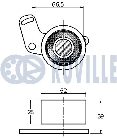 540566 RUVILLE Натяжной ролик, ремень ГРМ (фото 2)