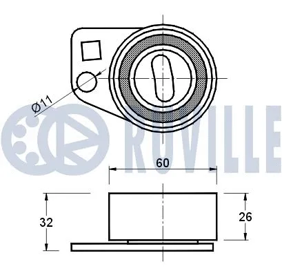 540593 RUVILLE Натяжной ролик, ремень ГРМ (фото 2)