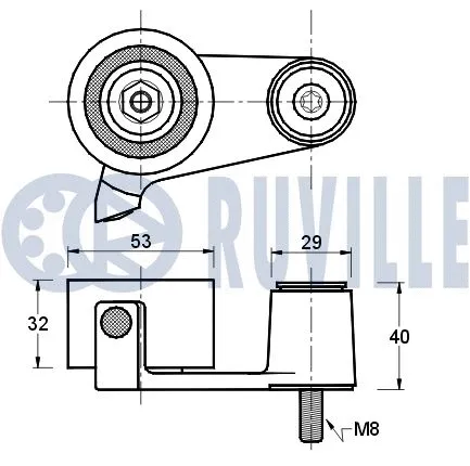 540817 RUVILLE Натяжной ролик, ремень ГРМ (фото 2)