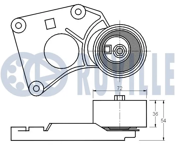 540947 RUVILLE Натяжной ролик, ремень ГРМ (фото 2)