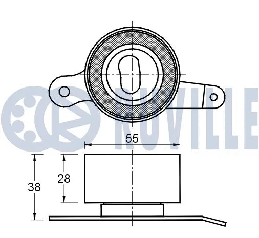 541568 RUVILLE Натяжной ролик, ремень ГРМ (фото 2)
