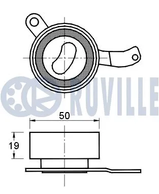 541730 RUVILLE Натяжной ролик, ремень ГРМ (фото 2)