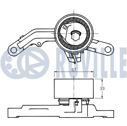 541769 RUVILLE Натяжной ролик, ремень ГРМ (фото 2)