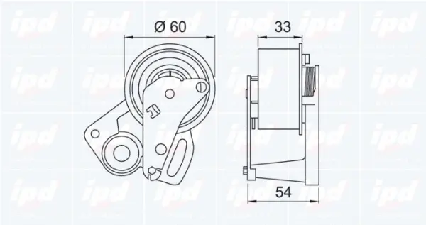 10-1002 IPD Натяжной ролик, ремень ГРМ (фото 2)