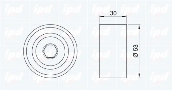 14-0606 IPD Натяжной ролик, ремень ГРМ (фото 2)
