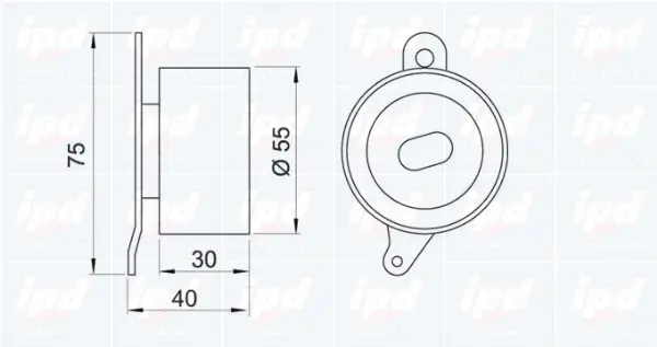 14-0700 IPD Натяжной ролик, ремень ГРМ (фото 2)