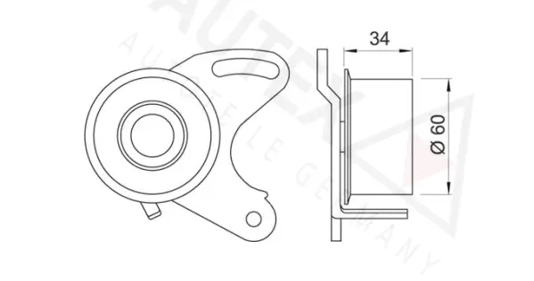 641195 AUTEX Натяжной ролик, ремень ГРМ (фото 2)