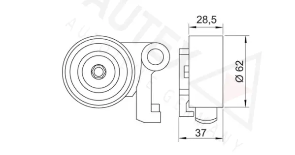 641842 AUTEX Натяжной ролик, ремень ГРМ (фото 2)