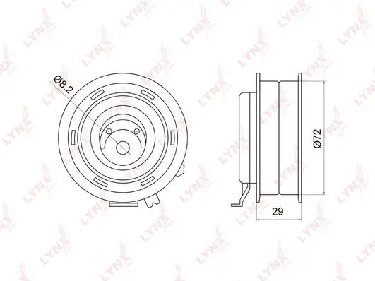 PB-1006 LYNXAUTO Натяжной ролик, ремень ГРМ (фото 1)