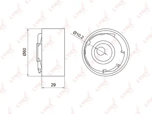 PB-1029 LYNXAUTO Натяжной ролик, ремень ГРМ (фото 1)