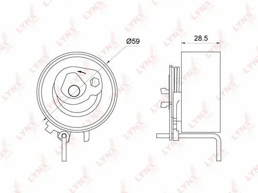 PB-1167 LYNXAUTO Натяжной ролик, ремень ГРМ (фото 1)