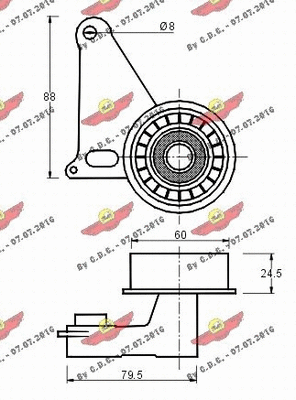 03.007SX AUTOKIT Натяжной ролик, ремень ГРМ (фото 2)