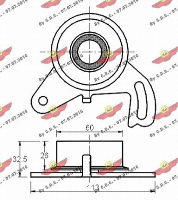 03.321 AUTOKIT Натяжной ролик, ремень ГРМ (фото 2)