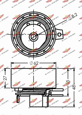 03.81794 AUTOKIT Натяжной ролик, ремень ГРМ (фото 2)