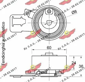 03.82073 AUTOKIT Натяжной ролик, ремень ГРМ (фото 2)