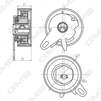 GTB0430 GMB Натяжной ролик, ремень ГРМ (фото 1)
