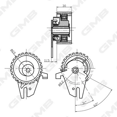 GTB0560 GMB Натяжной ролик, ремень ГРМ (фото 1)