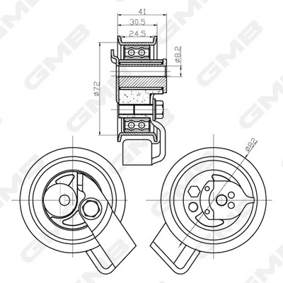GTB0810 GMB Натяжной ролик, ремень ГРМ (фото 3)