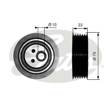 T36050 GATES Натяжной ролик, поликлиновой ремень (фото 1)