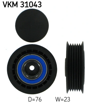 VKM 31043 SKF Натяжной ролик, поликлиновой ремень (фото 1)