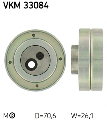 VKM 33084 SKF Натяжной ролик, поликлиновой ремень (фото 1)