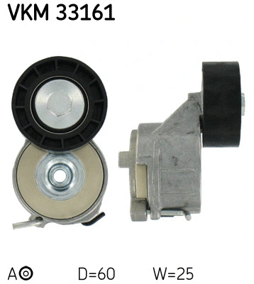 VKM 33161 SKF Натяжной ролик, поликлиновой ремень (фото 1)