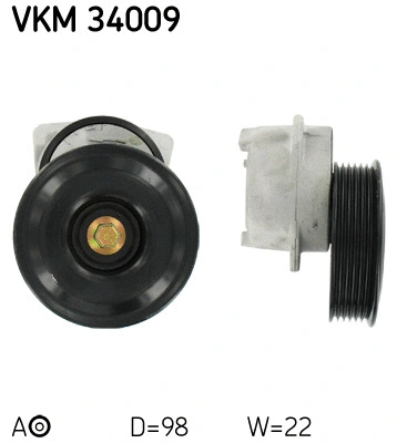 VKM 34009 SKF Натяжной ролик, поликлиновой ремень (фото 1)