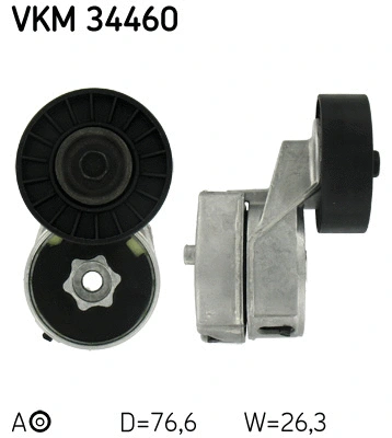 VKM 34460 SKF Натяжной ролик, поликлиновой ремень (фото 1)