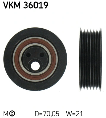 VKM 36019 SKF Натяжной ролик, поликлиновой ремень (фото 1)