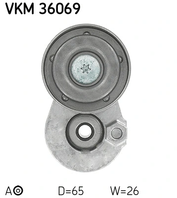 VKM 36069 SKF Натяжной ролик, поликлиновой ремень (фото 2)