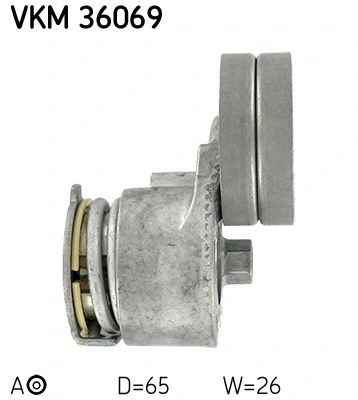 VKM 36069 SKF Натяжной ролик, поликлиновой ремень (фото 3)
