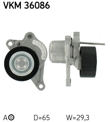VKM 36086 SKF Натяжной ролик, поликлиновой ремень (фото 1)