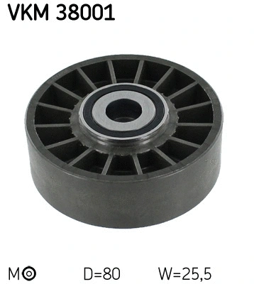 VKM 38001 SKF Натяжной ролик, поликлиновой ремень (фото 1)