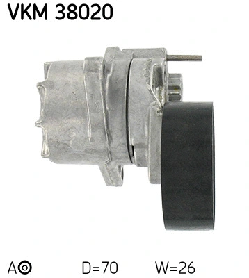 VKM 38020 SKF Натяжной ролик, поликлиновой ремень (фото 2)