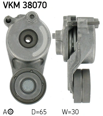 VKM 38070 SKF Натяжной ролик, поликлиновой ремень (фото 1)