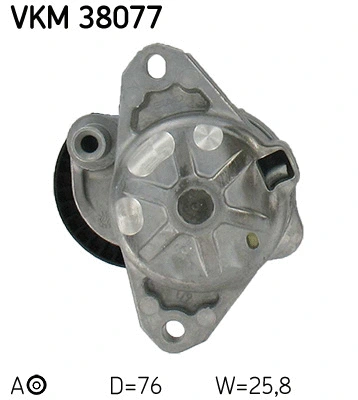 VKM 38077 SKF Натяжной ролик, поликлиновой ремень (фото 2)