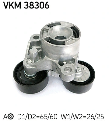 VKM 38306 SKF Натяжной ролик, поликлиновой ремень (фото 2)