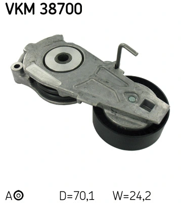 VKM 38700 SKF Натяжной ролик, поликлиновой ремень (фото 1)