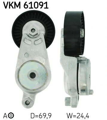 VKM 61091 SKF Натяжной ролик, поликлиновой ремень (фото 1)